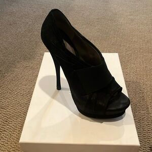 Versace super high open toe sandal.